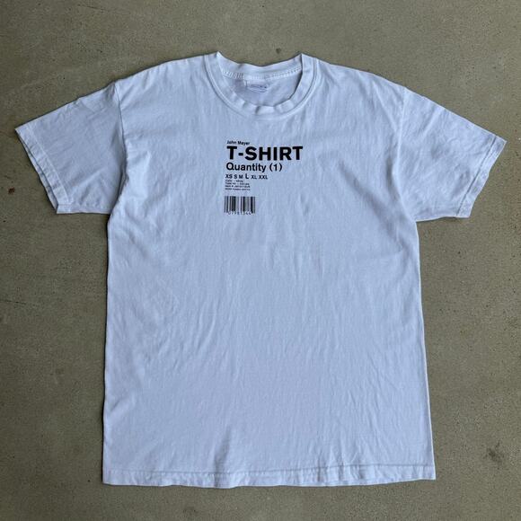 Vintage John Mayer 2003 Heavier Things Rock Band Tour White Shirt Size Large - Picture 1 of 5